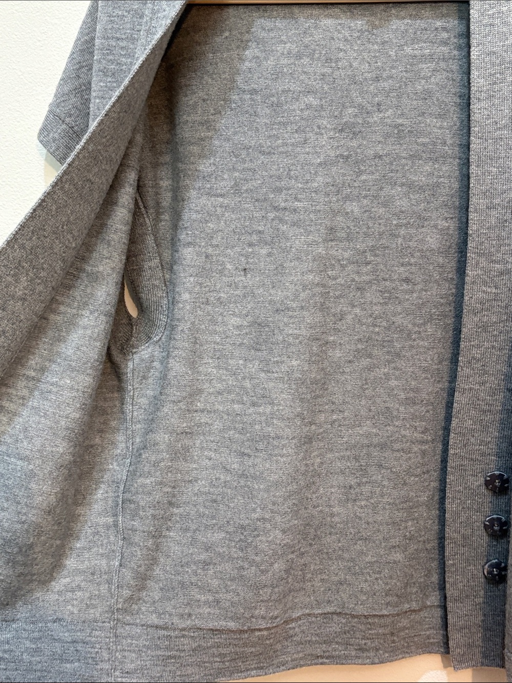 Banana Republic Heather Gray Short-Sleeve Open Front Cardigan - Picture 11 of 15
